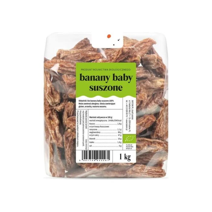 Banany baby suszone 1kg DETAL BIO - obrazek 2