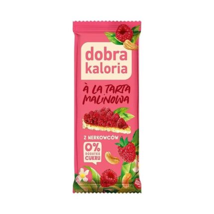 Baton z nerkowców à la tarta malinowa bez cukru 35g DOBRA KALORIA