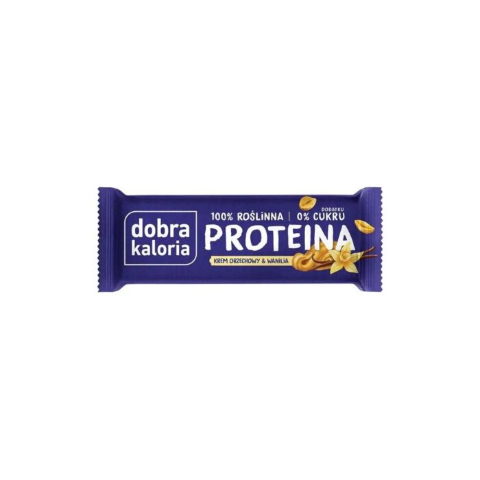 Baton proteinowy Krem orzechowy z wanilią bez cukru 45g DOBRA KALORIA - obrazek 2