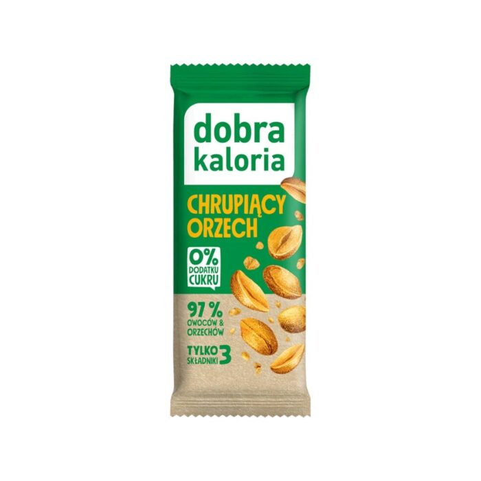 BATON DAKTYLOWY CHRUPIĄCY ORZECH BEZ DODATKU CUKRÓW 35 g - DOBRA KALORIA - obrazek 2