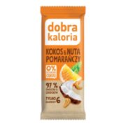 BATON DAKTYLOWY KOKOS & NUTA POMARAŃCZY BEZ DODATKU CUKRÓW 35 g - DOBRA KALORIA