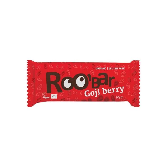 Baton owocowo- orzechowy RAW z jagodami goji 30g ROOBAR BIO - obrazek 2