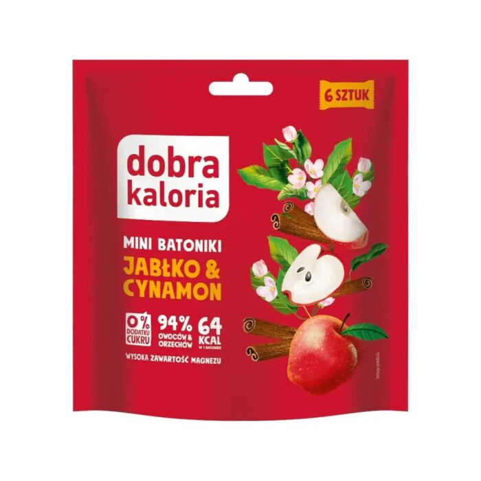 Mini batoniki Jabłko & cynamon bez cukru 108g DOBRA KALORIA - obrazek 2