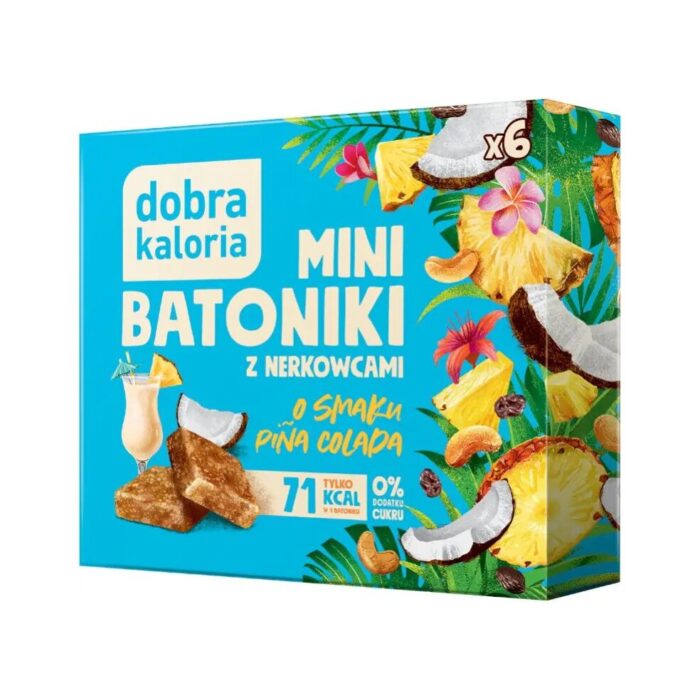 Mini batoniki z nerkowcami Piña colada bez cukru 102g DOBRA KALORIA - obrazek 2