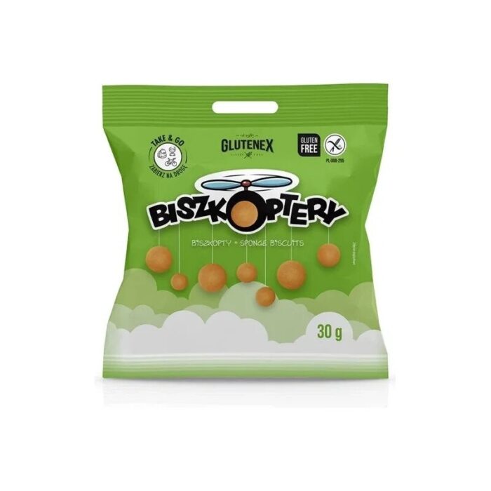Biszkopty Biszkoptery bezglutenowe 30g GLUTENEX - obrazek 1
