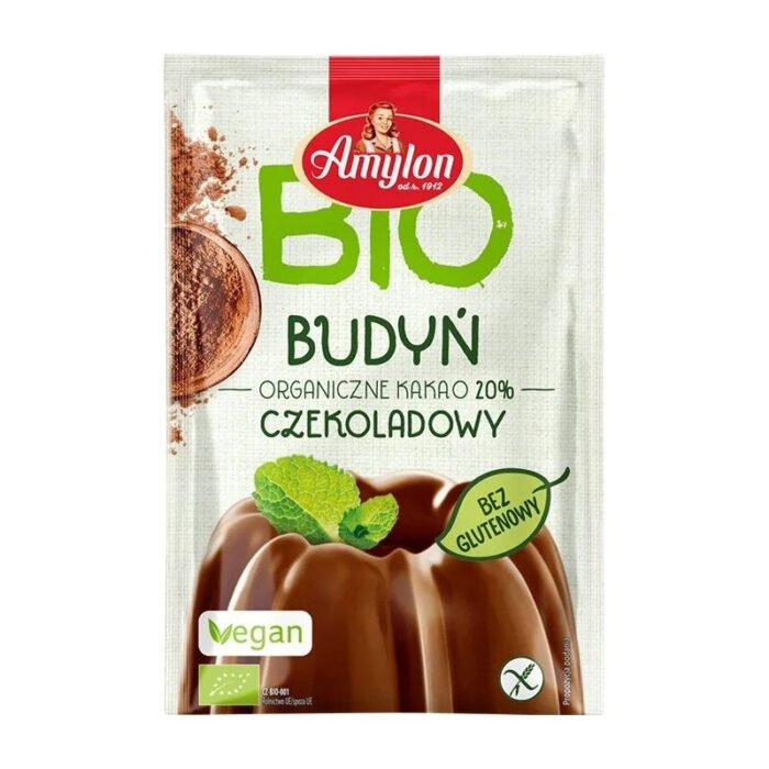 budyn-czekoladowy-bezglutenowy-40gamylonbio-2.jpg BUDYŃ O SMAKU CZEKOLADOWYM BEZGLUTENOWY BIO 40 g - AMYLON - obrazek 1