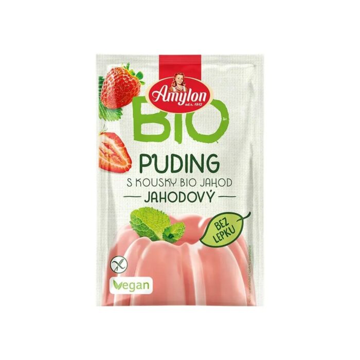 BUDYŃ TRUSKAWKOWY BEZGLUTENOWY BIO 40 g - AMYLON - obrazek 2