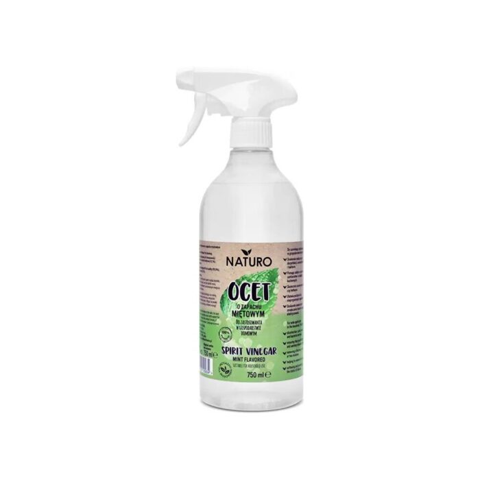 Ocet do czyszczenia o zapachu miętowym spray 750ml NATURO - obrazek 2
