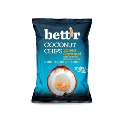 Chipsy kokosowe z solonym karmelem 40g BETTR BIO