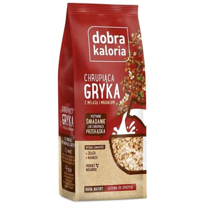 Chrupiąca gryka z melasą i migdałami 100g DOBRA KALORIA - obrazek 1