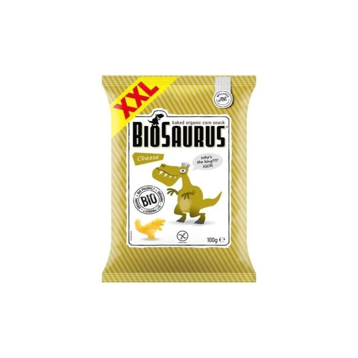 Chrupki kukurydziane bezglutenowe serowe 100g BIOSAURUS BIO - obrazek 2