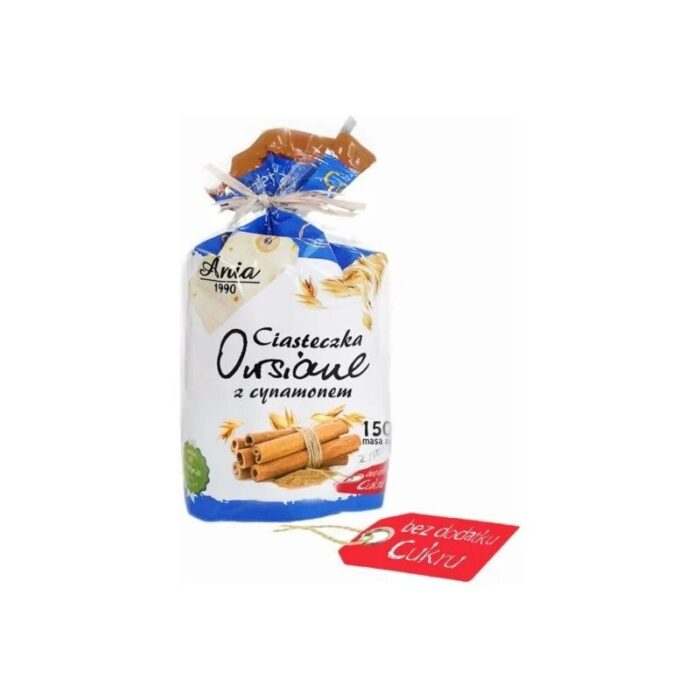 ciasteczka-owsiane-z-cynamonem-150gania-2.jpg Ciasteczka owsiane z cynamonem bez cukru 150g ANIA - obrazek 1