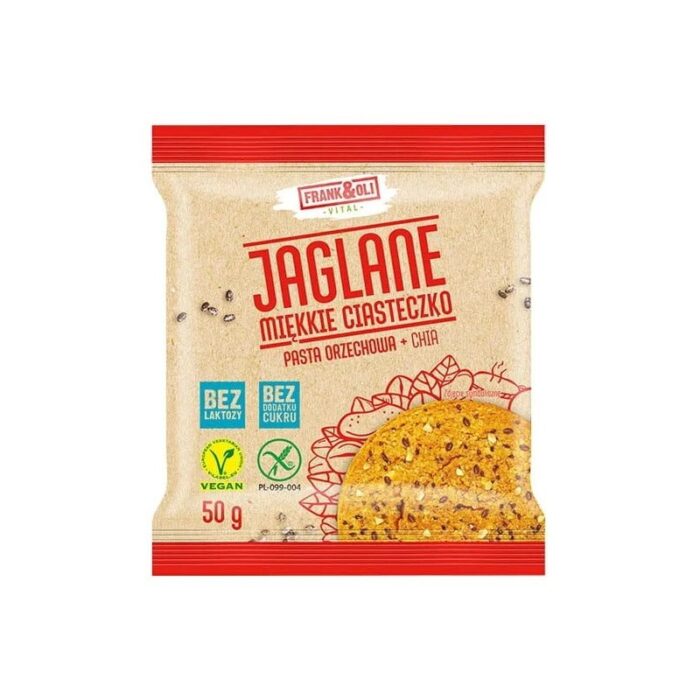 ciasteczko-miekkie-frank-oli-jaglane-pasta-orzechowa-chia-50g-bezglutenowe-2.jpg Miękkie ciasteczko jaglane Pasta orzechowa & Chia bez cukru 50g FRANK&OLI - obrazek 1