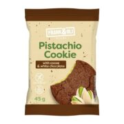 Ciasteczko miękkie pistacjowe z kakao i białą czekoladą bez cukru 45g FRANK&OLI