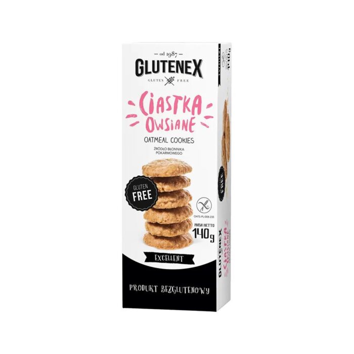 Ciastka owsiane bezglutenowe 140g GLUTENEX - obrazek 2