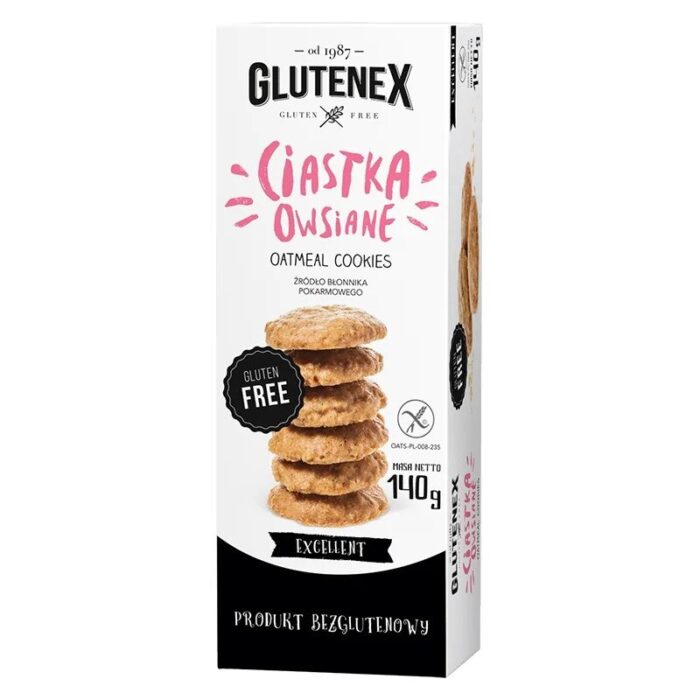 Ciastka owsiane bezglutenowe 140g GLUTENEX - obrazek 1