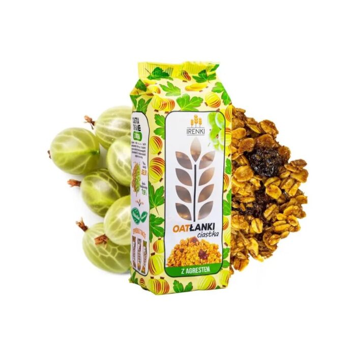 Ciastka owsiane z agrestem kandyzowanym 150g IRENKI - obrazek 2