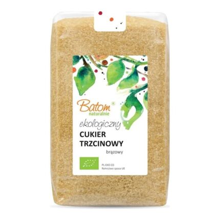 Cukier trzcinowy brązowy 1kg BATOM BIO