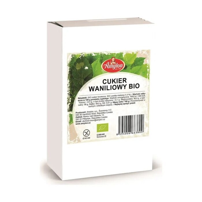 CUKIER Z WANILIĄ BOURBON BEZGLUTENOWY BIO 100 g - AMYLON - obrazek 2
