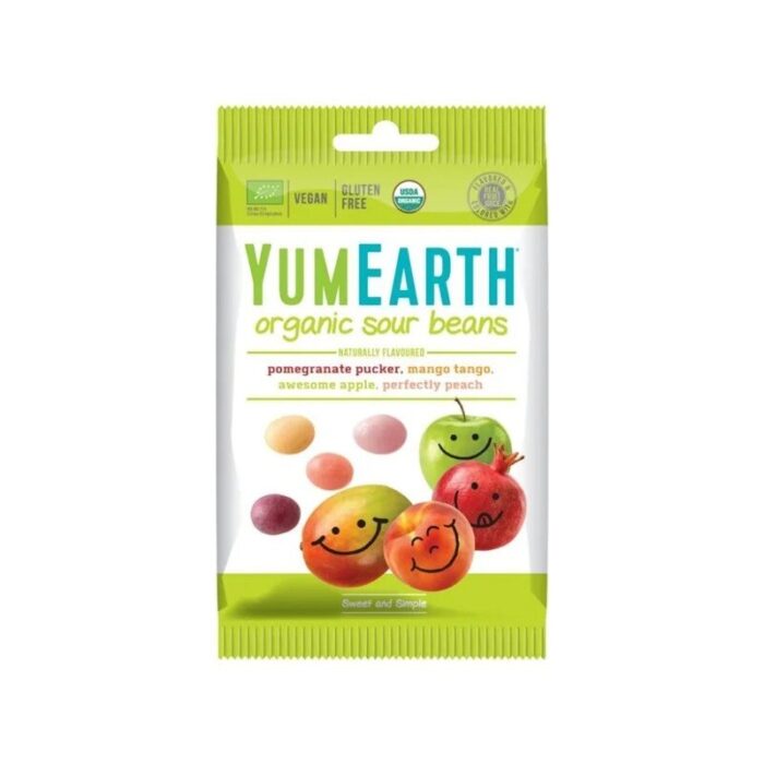 Żelki owocowe kwaśne fasolki 50g YUMEARTH BIO - obrazek 1