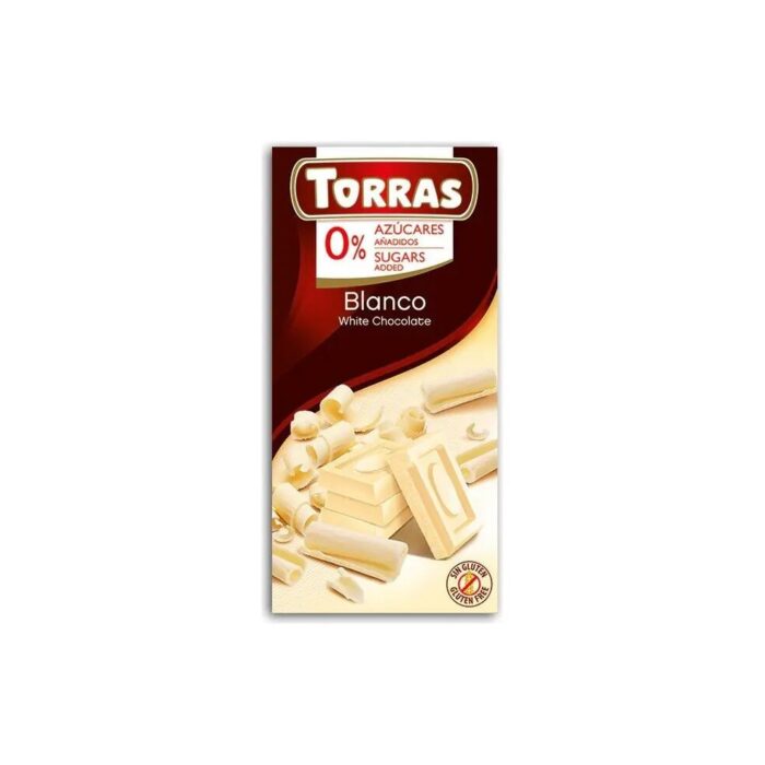 Czekolada biała bez cukru 75g TORRAS - obrazek 2