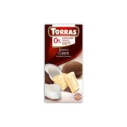 Czekolada biała z kokosem bez cukru 75g TORRAS - obrazek 2