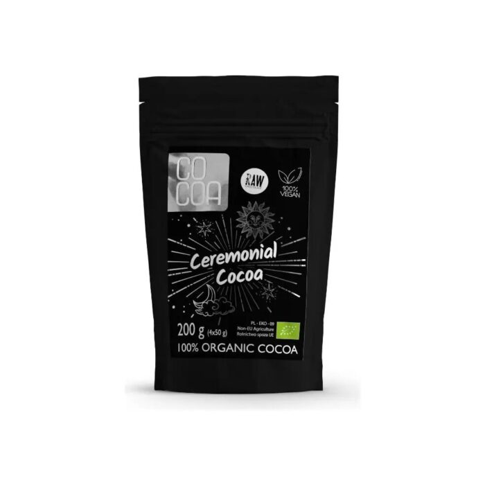 KAKAO CEREMONIALNE BIO (TABLICZKI 4 x 50 g) 200 g - COCOA - obrazek 2