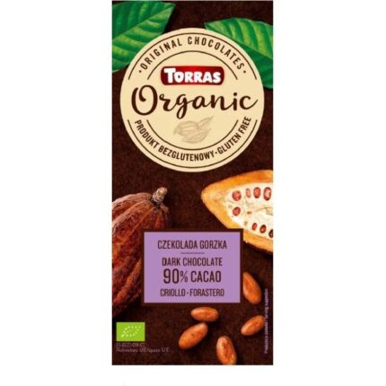 Czekolada gorzka 90% 100g TORRAS BIO