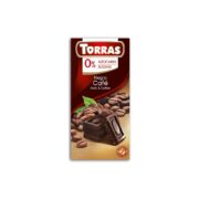 Czekolada gorzka z kawą bez cukru 75g TORRAS - obrazek 2
