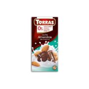 Czekolada mleczna z migdałami bez cukru 75g TORRAS - obrazek 2