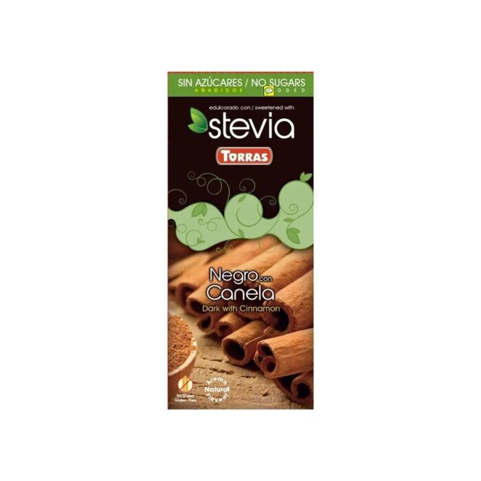Czekolada gorzka z cynamonem Stevia bez cukru 125g TORRAS - obrazek 2