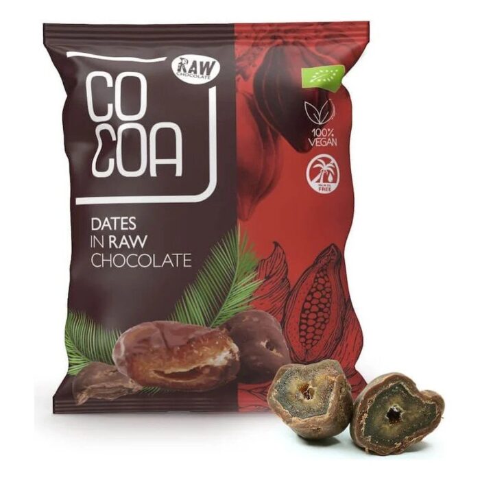 DAKTYLE W CZEKOLADZIE SUROWEJ BIO 70 g - COCOA - obrazek 1