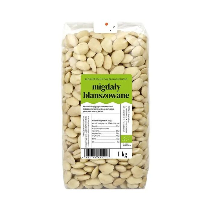 Migdały blanszowane 1kg DETAL BIO - obrazek 2
