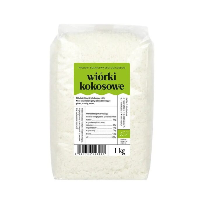 Wiórki kokosowe 1kg DETAL BIO - obrazek 2