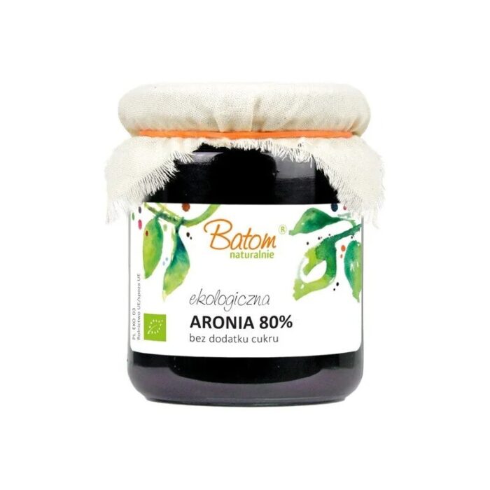 dzemik-aroniowy-80-bez-dodatku-cukru-260gbatombio-2.jpg Dżem aroniowy 80% słodzony sokiem jabłkowym 260g BATOM BIO - obrazek 1