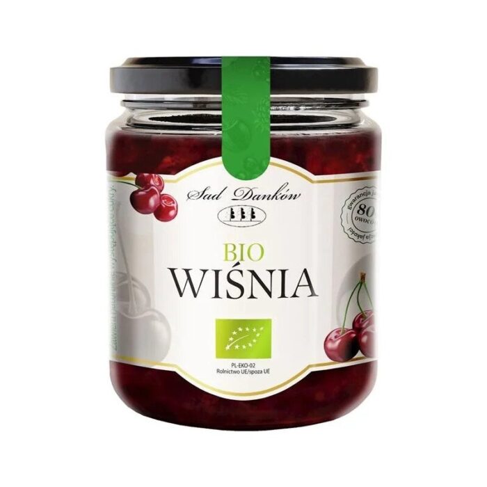 dzemik-wisniowy-bez-dodatku-cukru-260gsad-dankowbio-2.jpg WIŚNIA 80 % BIO 260 g - SAD DANKÓW - obrazek 1
