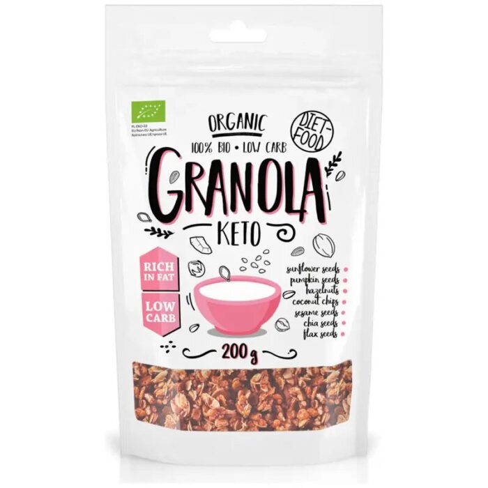 GRANOLA KETO BIO 200 g - DIET-FOOD - obrazek 1