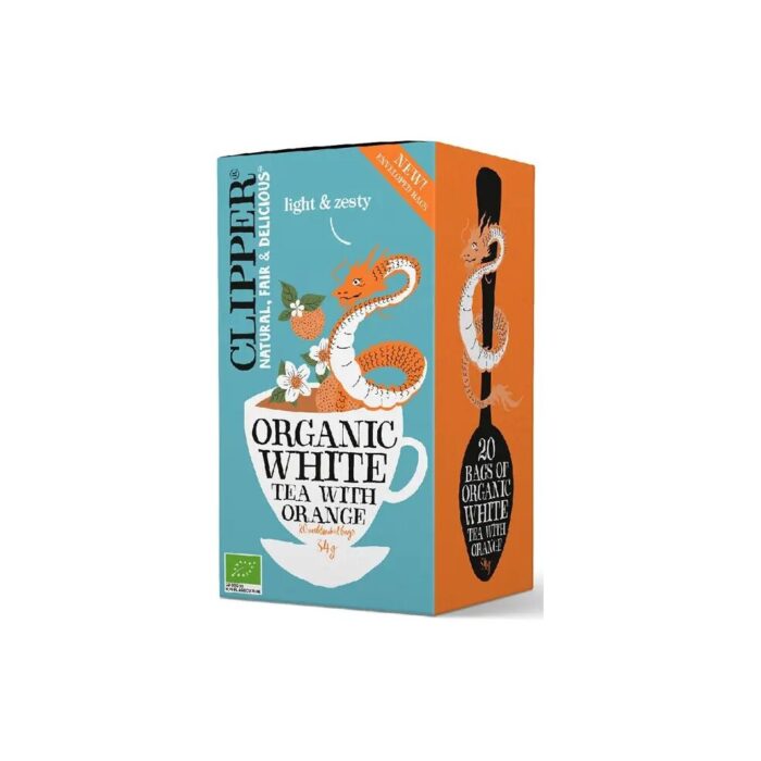 HERBATA BIAŁA POMARAŃCZOWA BIO (20 x 1,7 g) 34 g - CLIPPER - obrazek 2