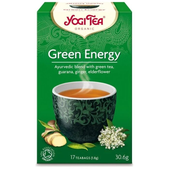 herbata-green-energy-zielona-ekspres-17tyogi-teabio-2.jpg HERBATA ZIELONA ENERGIA (GREEN ENERGY) BIO (17 x 1,8 g) 30,6 g - YOGI TEA - obrazek 1