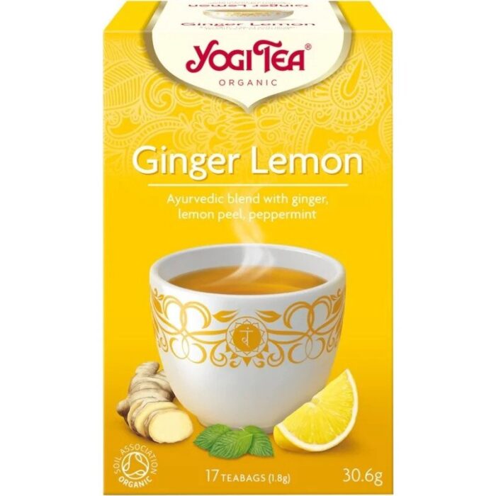 herbata-imbirowa-z-cytryna-ekspres-17tyogi-teabio-2.jpg HERBATKA IMBIROWO - CYTRYNOWA (GINGER LEMON) BIO (17 x 1,8 g) 30,6 g - YOGI TEA - obrazek 1