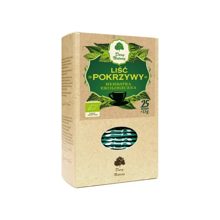 HERBATKA LIŚĆ POKRZYWY BIO (25 x 1,5 g) 37,5 g - DARY NATURY - obrazek 2