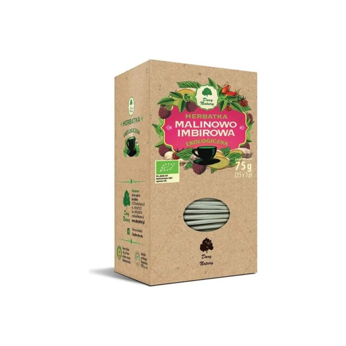 Herbatka Malinowo-imbirowa ekspres 25T DARY NATURY BIO - obrazek 2