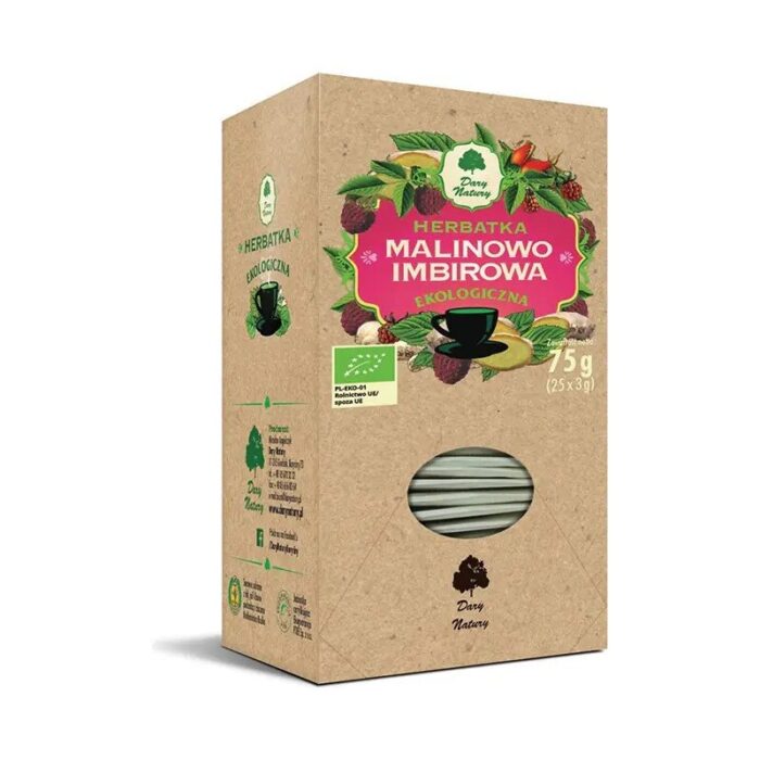 Herbatka Malinowo-imbirowa ekspres 25T DARY NATURY BIO - obrazek 1