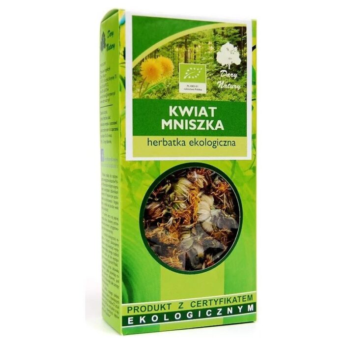 herbatka-mniszek-kwiat-25gdary-naturybio-2.jpg HERBATKA KWIAT MNISZKA BIO 25 g - DARY NATURY - obrazek 1