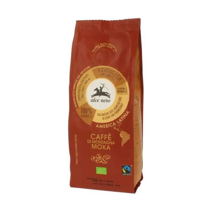 KAWA MIELONA ARABICA 100 % MOKA FAIR TRADE GÓRSKA BIO 250 g - ALCE NERO - obrazek 2