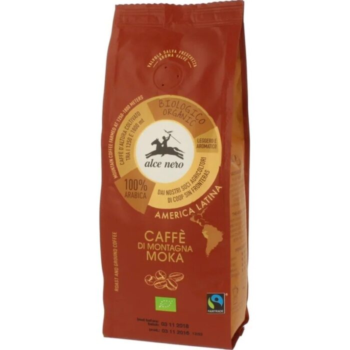 KAWA MIELONA ARABICA 100 % MOKA FAIR TRADE GÓRSKA BIO 250 g - ALCE NERO - obrazek 1