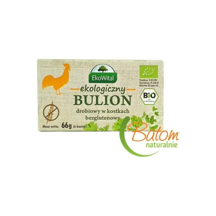 Kostki rosołowe / Bulion drobiowy bezglutenowy 6 sztuk EKOWITAL BIO - obrazek 2