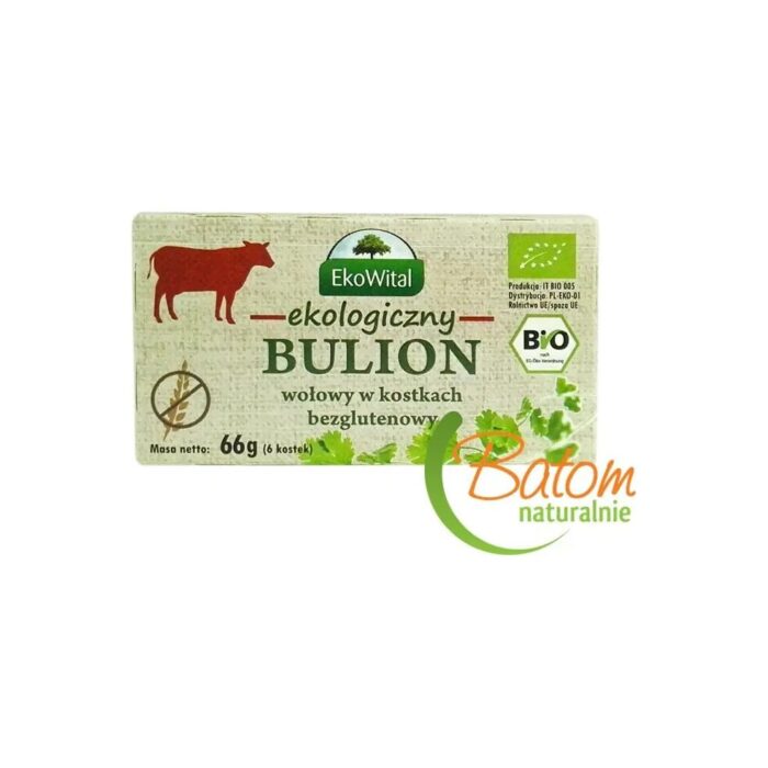 Kostki rosołowe / Bulion wołowy bezglutenowy 6 sztuk EKOWITAL BIO - obrazek 2