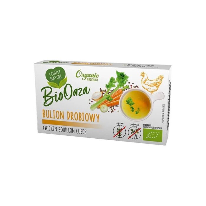BULION - KOSTKI DROBIOWE BEZ DODATKU CUKRÓW BEZGLUTENOWE BIO (6 x 11 g) 66 g - BIOOAZA - obrazek 1