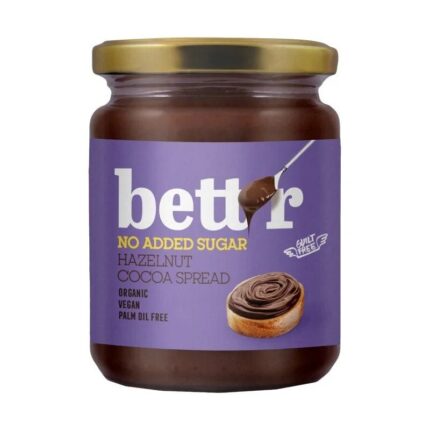 Krem orzechowo- kakaowy bez cukru 250g BETTR BIO